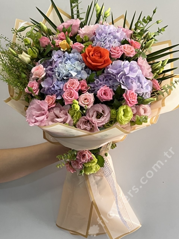 Deluxe Hydrangea Rose Bouquet