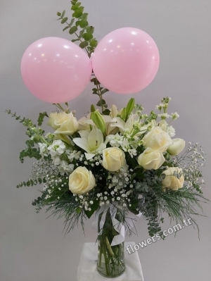 Girl Baby Flower Arrangement