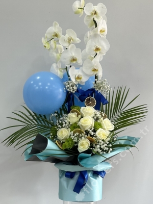 Baby Boy Flower Arrangement