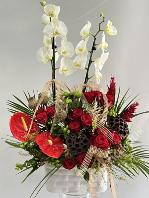 Special Orchid & Rose Arrangement